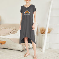 Round Neck Milk Silk Printed Homewear Pajamas For Women