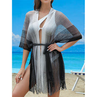 Sexy Blouse Bikini Hollow-out Beach Cover-up Knitted Sun Protection Clothing For Women