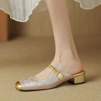 Women's Closed Toe Half Slippers