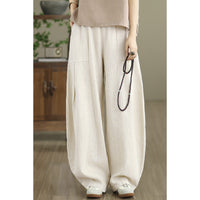 High-waisted Elastic Bloomers Retro Casual Style