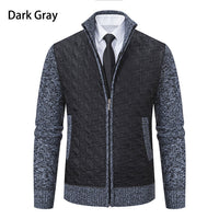 Men's Sweater Jacket Men's Coat Stand-up Collar Slim Fit Casual Fashion Knitwear