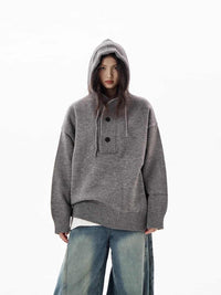 Hooded Sweater Women's Loose Sweater Coat