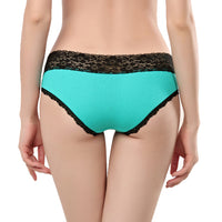 Ladies Cotton Lace Trim Panties