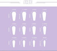 Bright Oil Color Marble Pattern European And American Style Long Fake Nails
