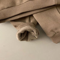 Infant Children's Thickened Pullover Sweater Pants Set