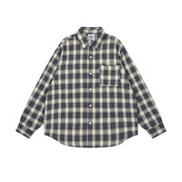 Fashion Loose Plaid Long Sleeve Shirt Men
