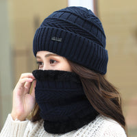 Autumn And Winter Outdoor Plus Velvet Warm Knitted Woolen Hat