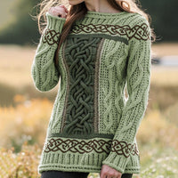 Stylish Personalized Casual Womens Wear With A Crew Neck And Long Sleeves