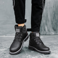 European Style Outdoor Mountaineering Snow Boots Men's High Top