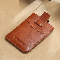 Anti-theft, Slim, Top-grain Cowhide Drivers License Holder And Card Case