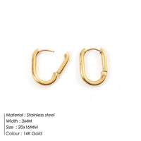 Fashionable Gold-Plated Stainless Steel Earrings
