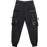 En's Spring Tactical Functional Wind Ribbon Paratrooper Pants