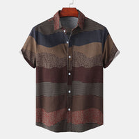 Ethnic Style Floral Fashion Multi-color Slim Shirt