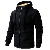 Mens Fleece-Lined Jacket With Hooded Sweatshirt From Europe And The US
