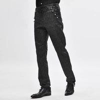 Fashionable Embroidered Chinese Knot Ethnic-Style Gothic Mens Pants