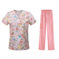 Bestselling Cartoon-print Nurse Uniform Womens Top And Pants
