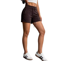 New Casual High-waist Solid-color Athletic Shorts