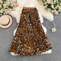 Small-brand Trendy Leopard-print Skirt With A Chic Western Vibe