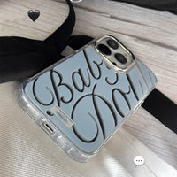 Mobile Phone Protective Shell Mirror Creative Ins Style Fashion English Letters