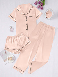 Long Pantssmooth-surface Womens Loungewear Set In French Style