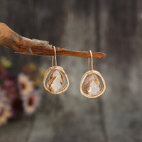 Light-luxury Alloy Earrings With Gemstone Inlays For Women