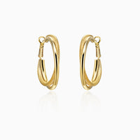 French Retro Easy Matching Commuter Frosted Texture Round Ring Earrings