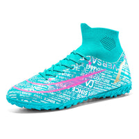 High-top Soccer Shoes Boys And Girls Primary And Middle School Students The Big Kids Tf Broken Nail People Turf Football Shoes