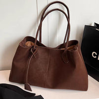 Retro Matte Large-Capacity Tote Bag