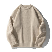 Thickened Chunky-Knit Crew-Neck Sweater For Men