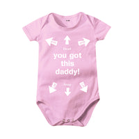 Cotton Letter Arrow Print Baby Siamese Triangle Romper