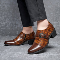 New Casual Shoes Fashionable Snakeskin Cuban Leather Shoes For Men