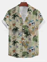 Casual Short-sleeved Shirt Printed Men
