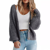 Women's Thick Knitted Cardigan Sweater