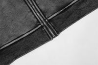 Distressed Washed Hooded Jacket Men's Punk Trendy