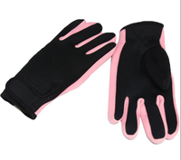 Outdoor wear-resistant gloves-black + pink-L size-diving material-1 pair