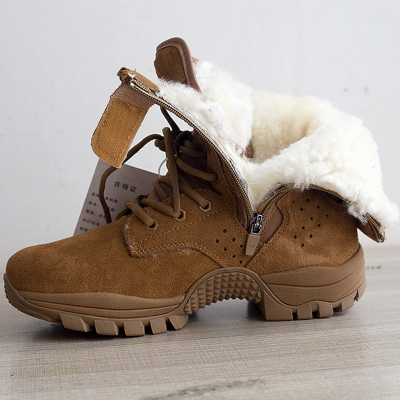 Brown Outdoor Snow Boots Cold Weather Boots