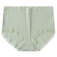 Women's High-waisted Panties Honeycomb Antibacterial Crotch Underwear Women's Cotton