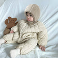 Thickened Winter Cotton Dress Going Out Rompers Onesie Hat