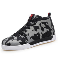 High-top Shoes Camouflage Canvas Shoes Men's Shoes Korean Style Trendy Shoes Plus Size