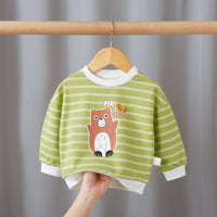 Western Style Long-sleeved Pure Cotton Round Neck T-shirt Top