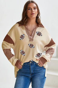 Women's V-neck Comfortable Fashion Casual Loose Sweatshirt