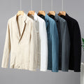 Japanese Flat Collar Casual Ramie Small Suit Men's Versatile