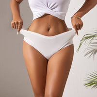 Cross-border Sports Mid-high Waist Traceless Panties Ice Silk Belly Contracting Hip Lifting