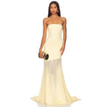 Womens Strapless Dress Figure-hugging And Sexy Made Of Mesh Fabric