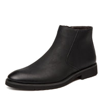 High-top British leather shoes men's business casual