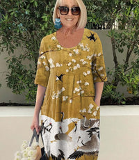 Women's Fashion Casual Printing Dress