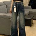 Women's Retro Blue Skinny Jeans Plus Size