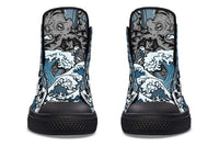 Printed Couple High Top Canvas Shoes