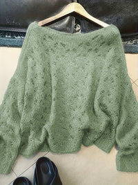 Cutout Blouse Thin Loose High-end All-matching Youthful-looking Pullover Knitted Top