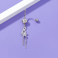 Ladies Ins Wind Zircon Belly Button Ring
